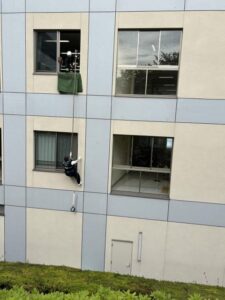 緩降機を使用した訓練